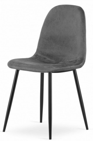 Lugano Krzesło tapicerowane GIULIA VELVET DARK GREY