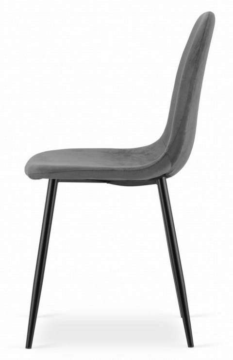 Lugano Krzesło tapicerowane GIULIA VELVET DARK GREY