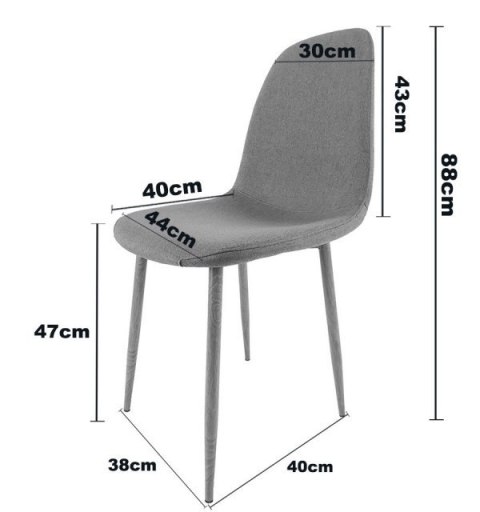 Lugano Krzesło tapicerowane GIULIA VELVET DARK GREY