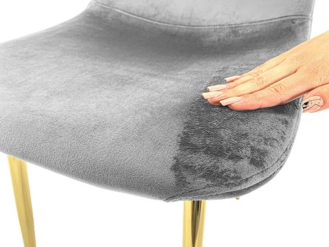Lugano Krzesło tapicerowane GIULIA VELVET GREY GOLD II GATUNEK