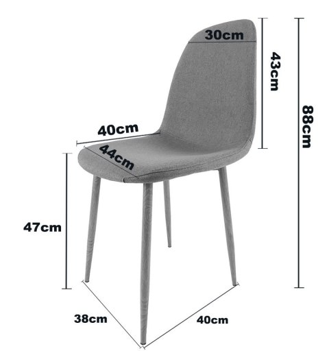 Lugano Krzesło tapicerowane GIULIA VELVET GREY GOLD II GATUNEK