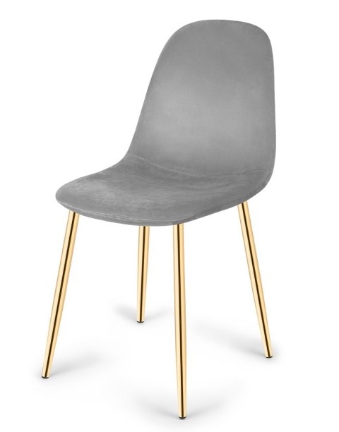 Lugano Krzesło tapicerowane GIULIA VELVET GREY GOLD II GATUNEK