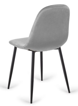 Lugano Krzesło tapicerowane GIULIA VELVET GREY