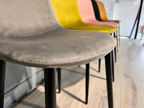 Lugano Krzesło tapicerowane GIULIA VELVET GREY