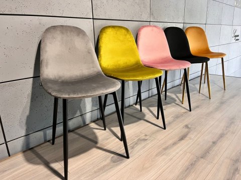 Lugano Krzesło tapicerowane GIULIA VELVET GREY