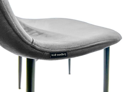 Lugano Krzesło tapicerowane GIULIA VELVET GREY