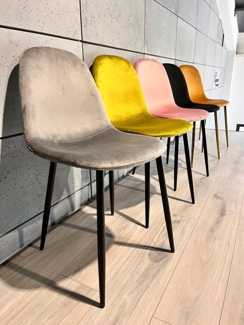 Lugano Krzesło tapicerowane GIULIA VELVET GREY