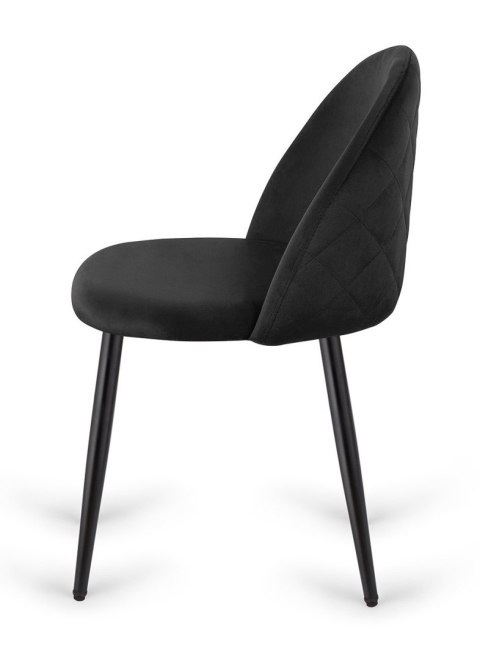 Lugano Krzesło tapicerowane GLORIA BLACK VELVET