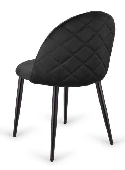 Lugano Krzesło tapicerowane GLORIA BLACK VELVET