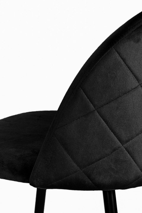 Lugano Krzesło tapicerowane GLORIA BLACK VELVET