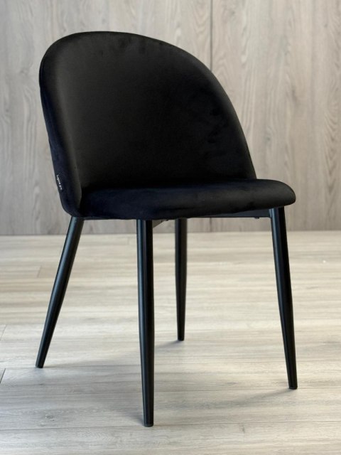 Lugano Krzesło tapicerowane GLORIA BLACK VELVET
