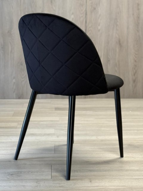 Lugano Krzesło tapicerowane GLORIA BLACK VELVET