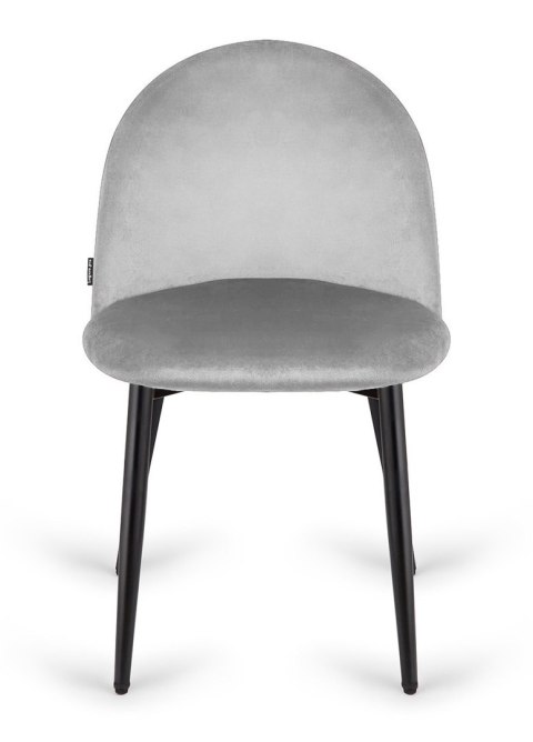 Lugano Krzesło tapicerowane GLORIA LIGHT GREY VELVET OUTLET