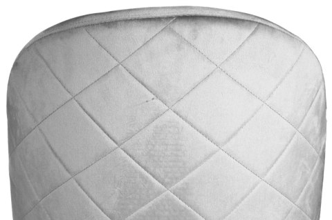 Lugano Krzesło tapicerowane GLORIA LIGHT GREY VELVET OUTLET