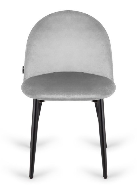Lugano Krzesło tapicerowane GLORIA LIGHT GREY VELVET