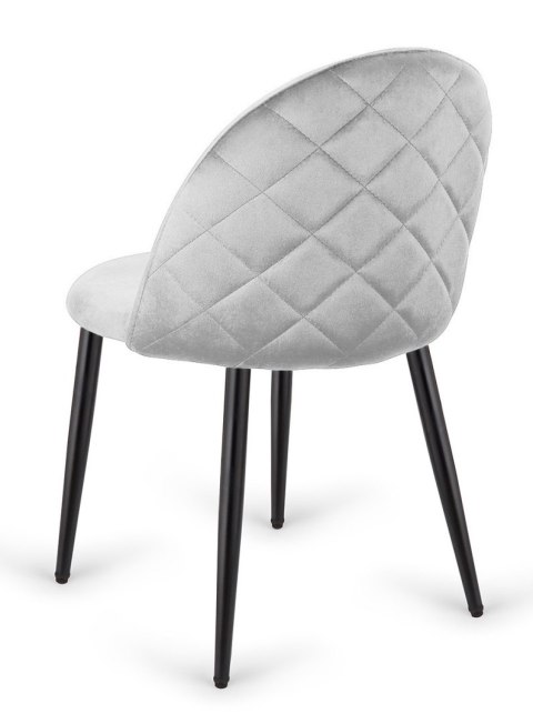 Lugano Krzesło tapicerowane GLORIA LIGHT GREY VELVET