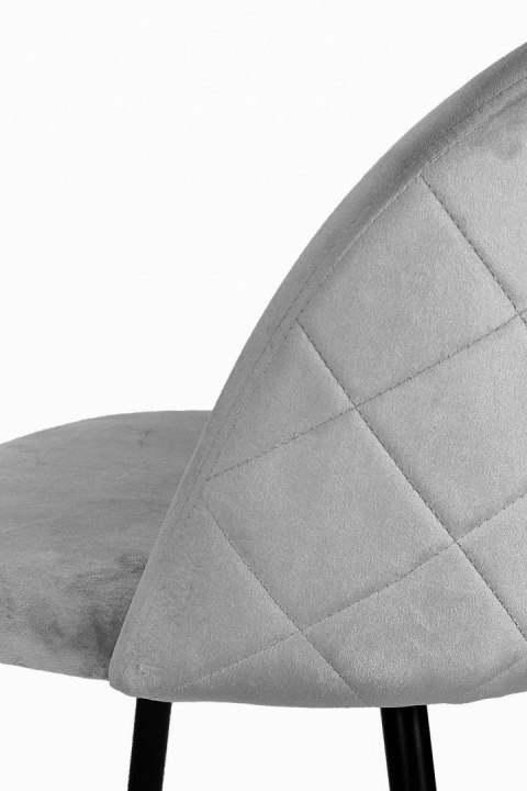 Lugano Krzesło tapicerowane GLORIA LIGHT GREY VELVET