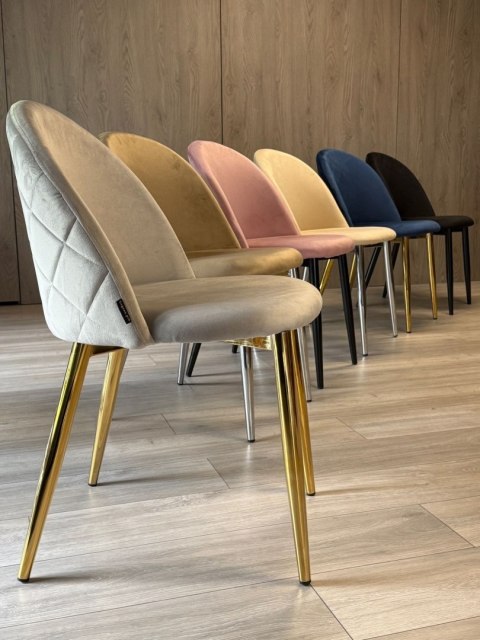 Lugano Krzesło tapicerowane GLORIA LIGHT GREY VELVET