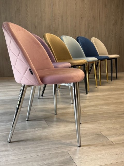 Lugano Krzesło tapicerowane GLORIA PINK VELVET