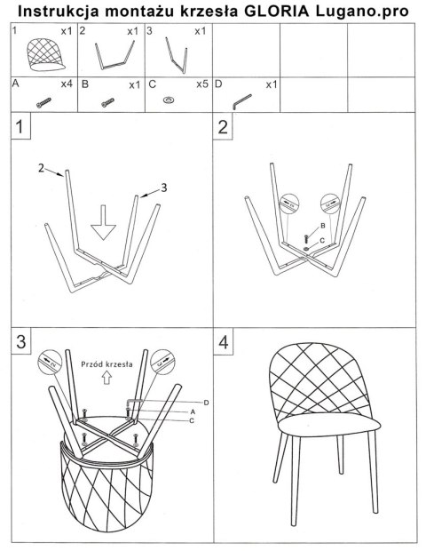 Lugano Krzesło tapicerowane GLORIA PINK VELVET