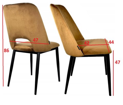 Lugano Krzesło tapicerowane GOTI TRUFLE VELVET