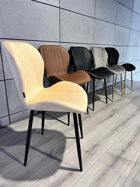 Lugano Krzesło tapicerowane MONTI VELVET BEIGE