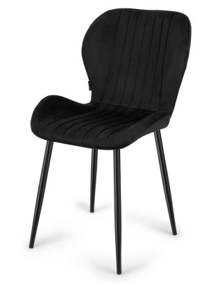 Lugano Krzesło tapicerowane MONTI VELVET BLACK