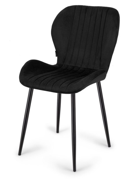 Lugano Krzesło tapicerowane MONTI VELVET BLACK