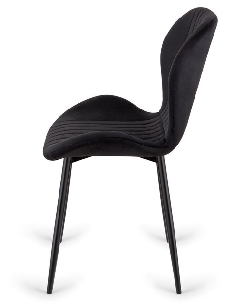 Lugano Krzesło tapicerowane MONTI VELVET BLACK