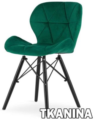 Lugano Krzesło tapicerowane VASTO GREEN VELVET SMOKE