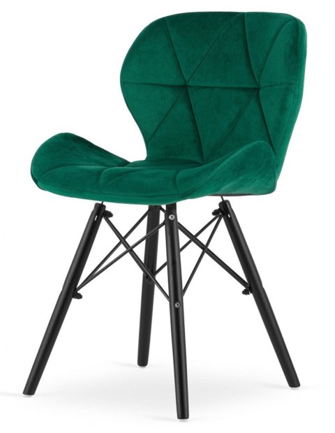 Lugano Krzesło tapicerowane VASTO GREEN VELVET SMOKE
