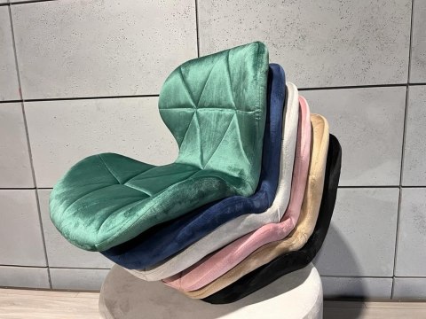 Lugano Krzesło tapicerowane VASTO GREEN VELVET SMOKE