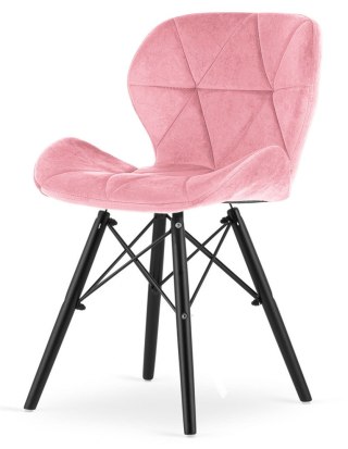 Lugano Krzesło tapicerowane VASTO PINK VELVET SMOKE