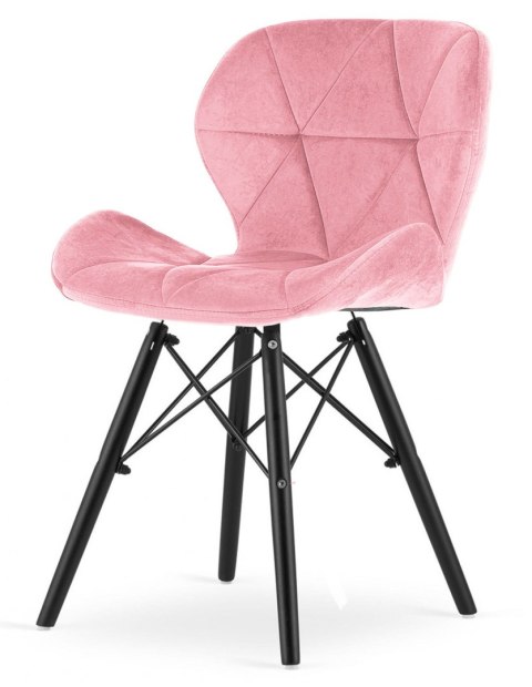Lugano Krzesło tapicerowane VASTO PINK VELVET SMOKE