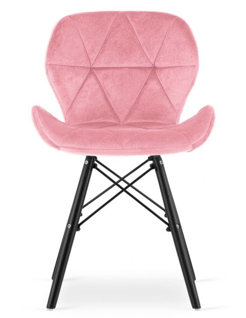 Lugano Krzesło tapicerowane VASTO PINK VELVET SMOKE