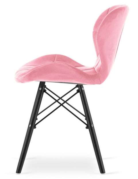 Lugano Krzesło tapicerowane VASTO PINK VELVET SMOKE