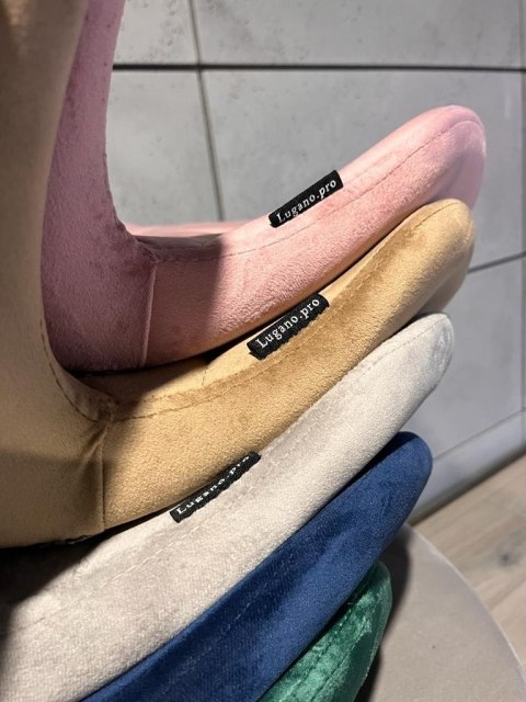 Lugano Krzesło tapicerowane VASTO PINK VELVET SMOKE