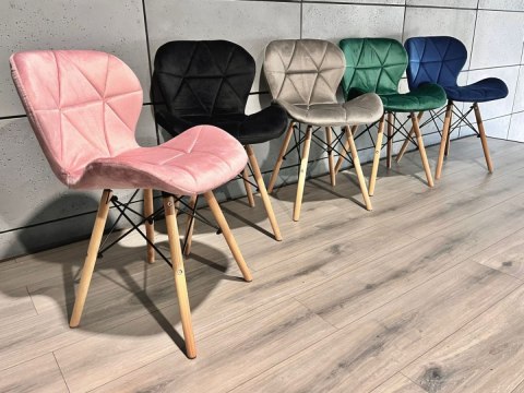 Lugano Krzesło tapicerowane VASTO PINK VELVET