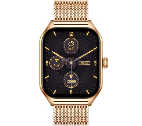 RUBICON Smartwatch Damski Rubicon RNCF03-5 Różowe złoto Bransoleta + Pasek