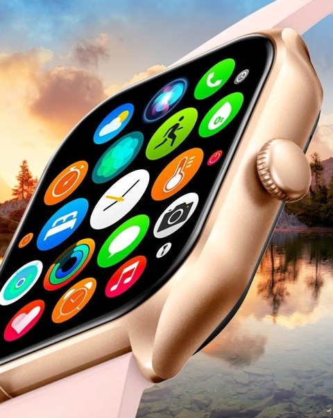 RUBICON Smartwatch Damski Rubicon RNCF03-5 Różowe złoto Bransoleta + Pasek