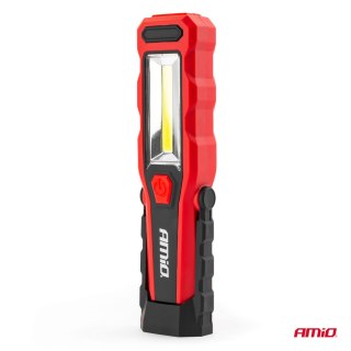 Lampa inspekcyjna z wbudowanym akumulatorem obracana 180° 1800 mah amio-02171