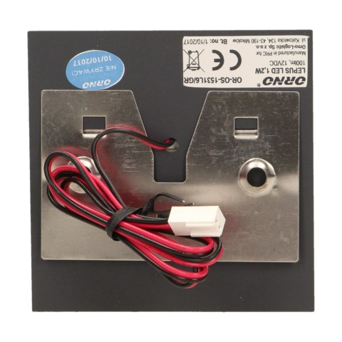 LEPUS LED 1,2W, oprawa schodowa natynkowa, 12V DC, 100lm, 3000K, grafit