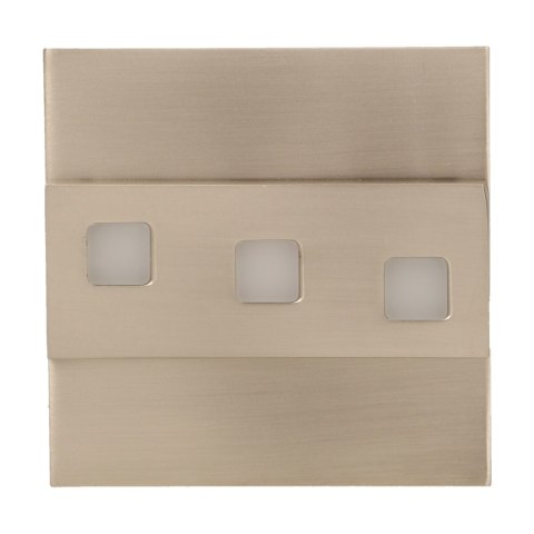 LEPUS LED 1,2W, oprawa schodowa natynkowa, 12V DC, 100lm, 3000K, satyna