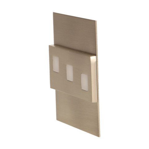 LEPUS LED 1,2W, oprawa schodowa natynkowa, 12V DC, 100lm, 3000K, satyna
