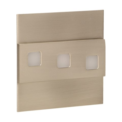 LEPUS LED 1,2W, oprawa schodowa natynkowa, 12V DC, 100lm, 6000K, satyna