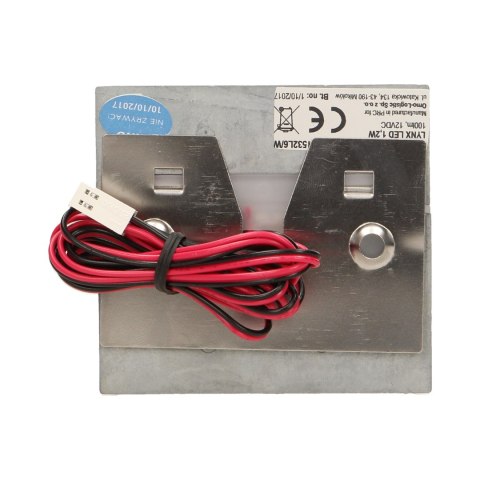 LYNX LED 1,2W, oprawa schodowa natynkowa, 12V DC, 100lm, 6000K, biała