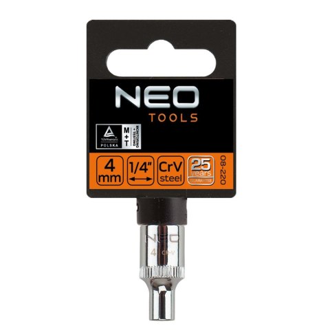 Nasadka sześciokątna 1/4", 4.5 mm, superlock