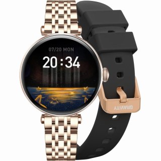 Gravity Smartwatch Gravity Różowe Złoto Czarny 2 Paski GT26-6