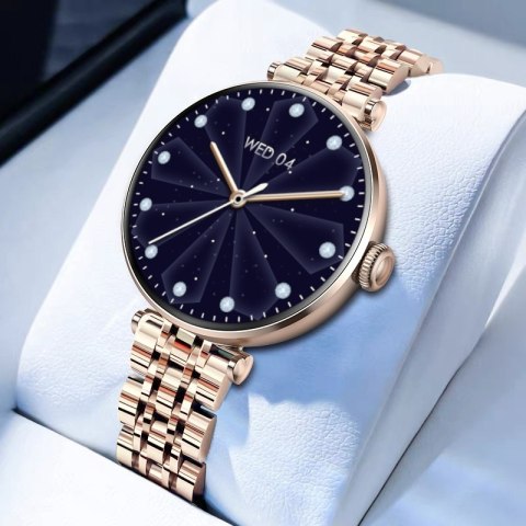 Gravity Smartwatch Gravity Różowe Złoto Czarny 2 Paski GT26-6