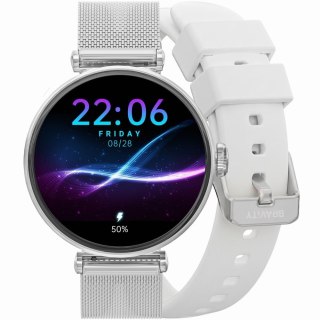 Gravity Smartwatch Gravity Srebrno Biały 2 Paski GT26-8